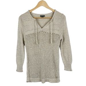 Eddie Bauer Open Knit Pullover Top Size Medium